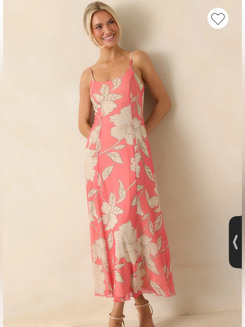 NWT Z Supply Pink Coral Charisma Bloom Mesh Midi Dress Small